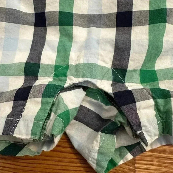 Janie & Jack Green and Blue Plaid baby romper size 3-6 months - Picture 4 of 8